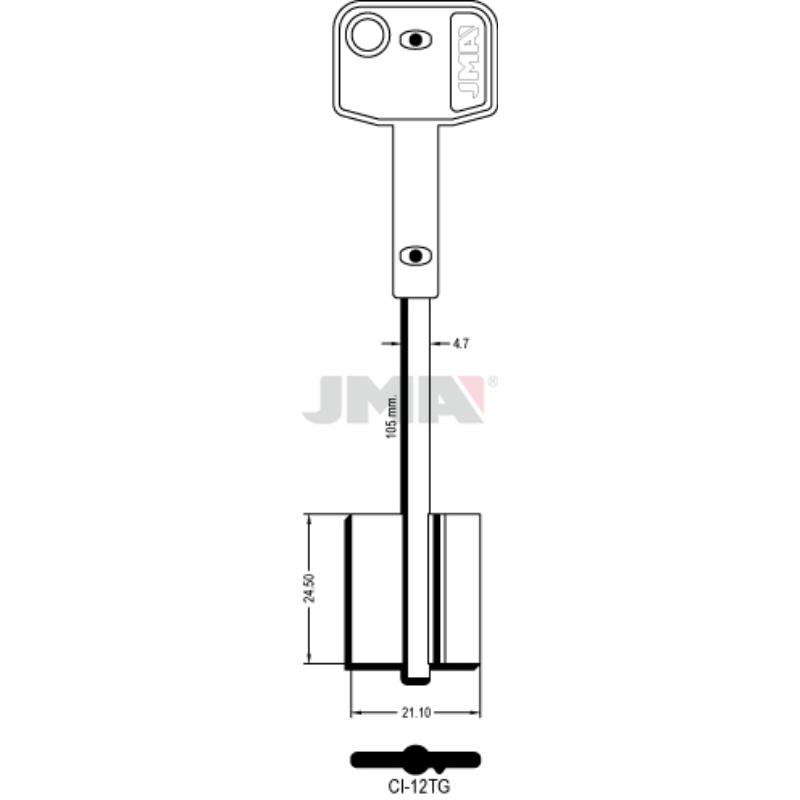 Chei JMA Cu Aripa Telescopica CI-12TG